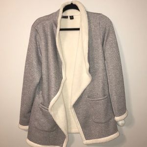 Fluffy cardigan/ throw over